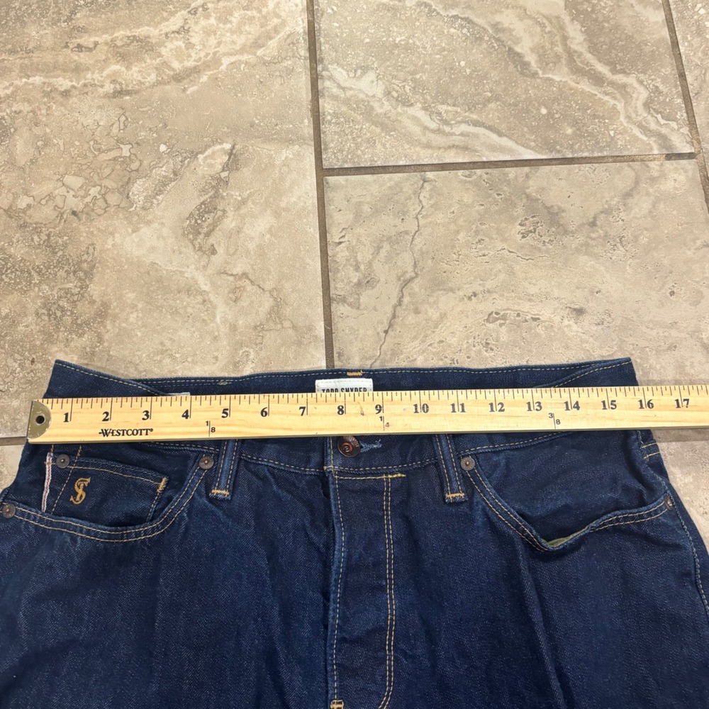 Todd Snyder Mens Slim Fit Selvedge Denim Jeans Indigo 33x 29 32-JE039239-BL05 - Picture 13 of 16